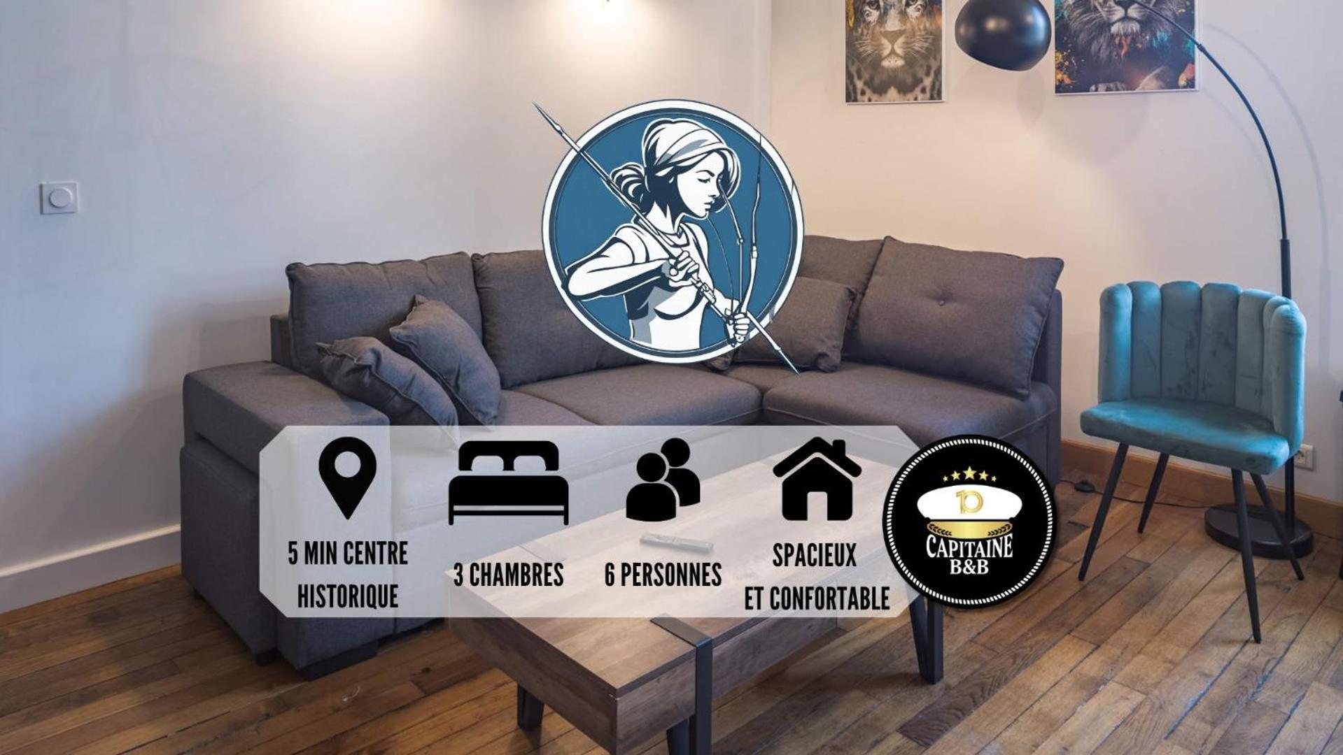 Le Logis De L'Arc - 5Min Hypercentre - Max 6 Personnes Daire Troyes Dış mekan fotoğraf